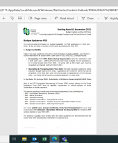 Briefing Note 40: Budget and Monitoring Returns